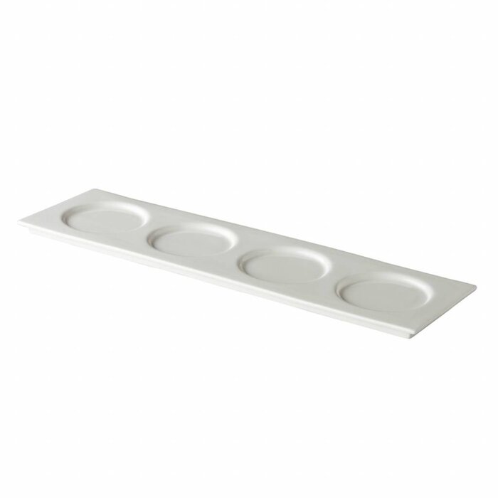 Q Fine China presentatiebord met 4 spiegels 51 x 14 cm – per 6 stuks