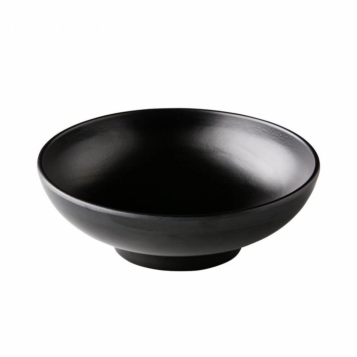 Ronde schaal Zen zwart 22,5 cm doos á 6 melamine