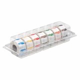 Dispenser met volledig oplosbare sticker 'maandag - zondag' 25 mm 7x500/ds
