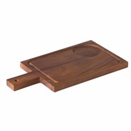 Acacia plank met handvat incl inkeping voor kom