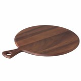 Acacia rond pizzaplateau met handvat 44 x 34 x 1,5cm