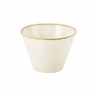 Porcelite Oatmeal conische kom Ø11,5cm H8,5cm doos à 6 Porcelite Oatmeal conische kom Ø11,5cm H8,5cm doos à 6