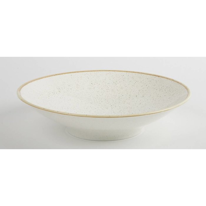 Porcelite Oatmeal diep bord op voet Ø26cm doos à 6