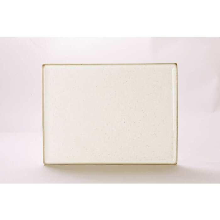 Porcelite Oatmeal rechthoekig bord 35x26cm doos à 6