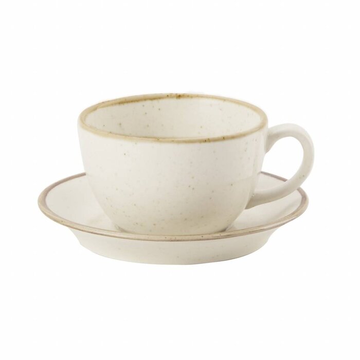 Porcelite Oatmeal schotel v/soepkop Ø16cm doos à 6