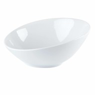 Porcelite bowl schuin Ø17cm wit hotelporselein doos à 48 Porcelite bowl schuin Ø17cm wit hotelporselein doos à 48