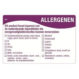 Multi allergenensticker makkelijk verwijderbaar 500/rol