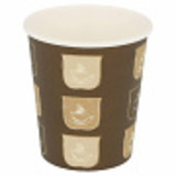 Koffiebeker karton 180cc bruin m/opdruk hot drinks rol à 50