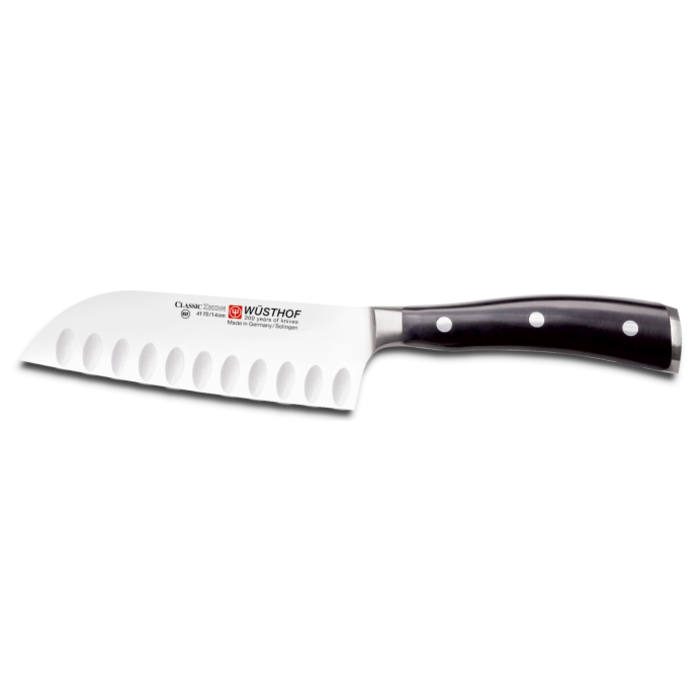 Wüsthof Dreizack Ikon classic zwart Santoku 14cm 4172