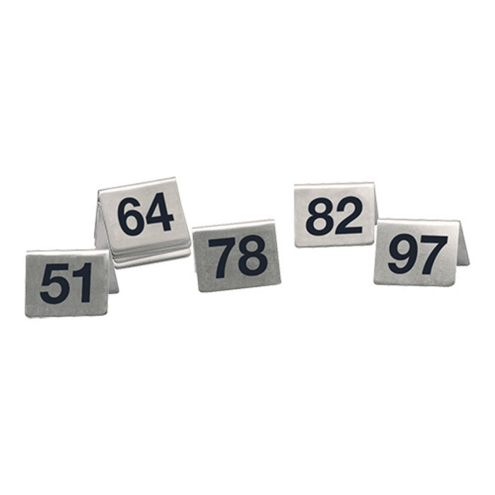 EMGA Tafelnummer set (51~100) – roestvrijstaal
