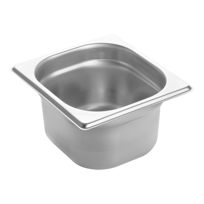 CaterChef (niet ster) Bak gastronorm GN1/6  100 mm – 1,500 l – roestvrijstaal 18/08