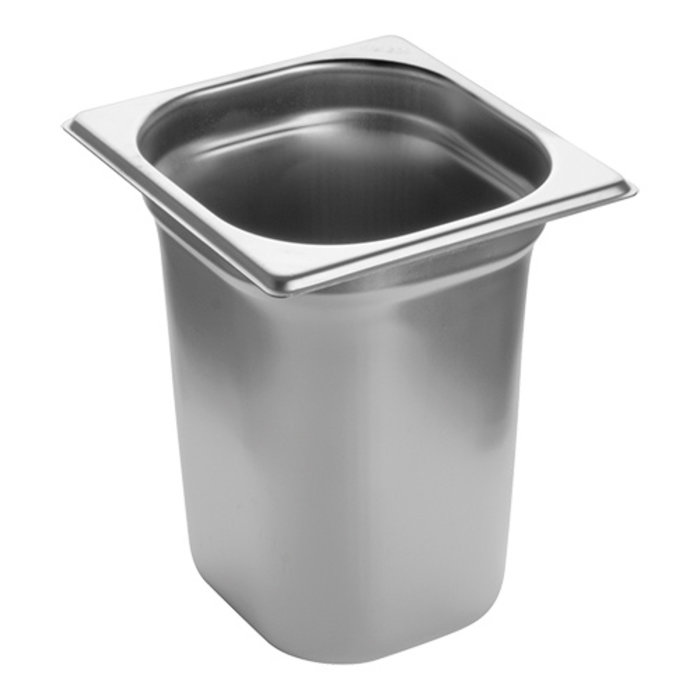 CaterChef (niet ster) Bak gastronorm GN1/6  200 mm – 3,100 l – roestvrijstaal 18/08