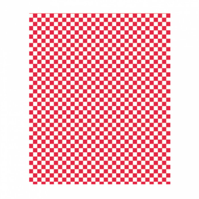 Vetvrij papier rood/wit geblokt pak à 1000  28x34cm 32 grams