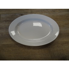 Renaud Ampio plat bord ovaal 28cm doos à 6 wit hard hotelporselein