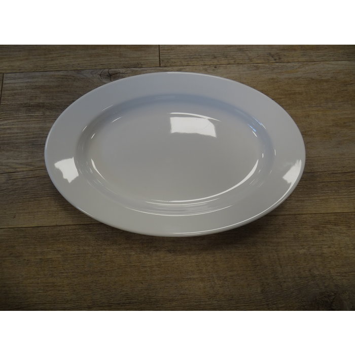Renaud Ampio plat bord ovaal 28cm doos à 6 wit hard hotelporselein // € 5.79 per stuk