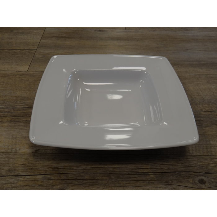 Renaud square pastabord diep 23x23cm 0.40l. doos à 6 wit hard hotelporselein // € 3.45 per stuk