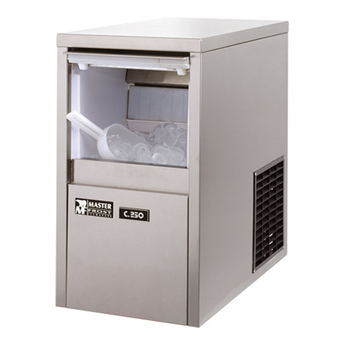MasterFrost Ijsblokjesmachine  25kg/dag – roestvrijstaal