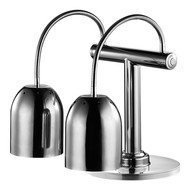 Warmhoudunit  rvs met 2 lampen chroom