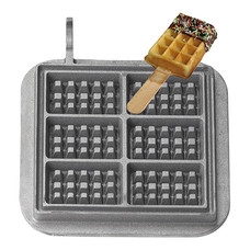 Neumarker wisselplaat gietijzer mini-wafel op stok