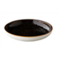 Jersey bord rond diep bruin 26,5 cm – per 12 stuks