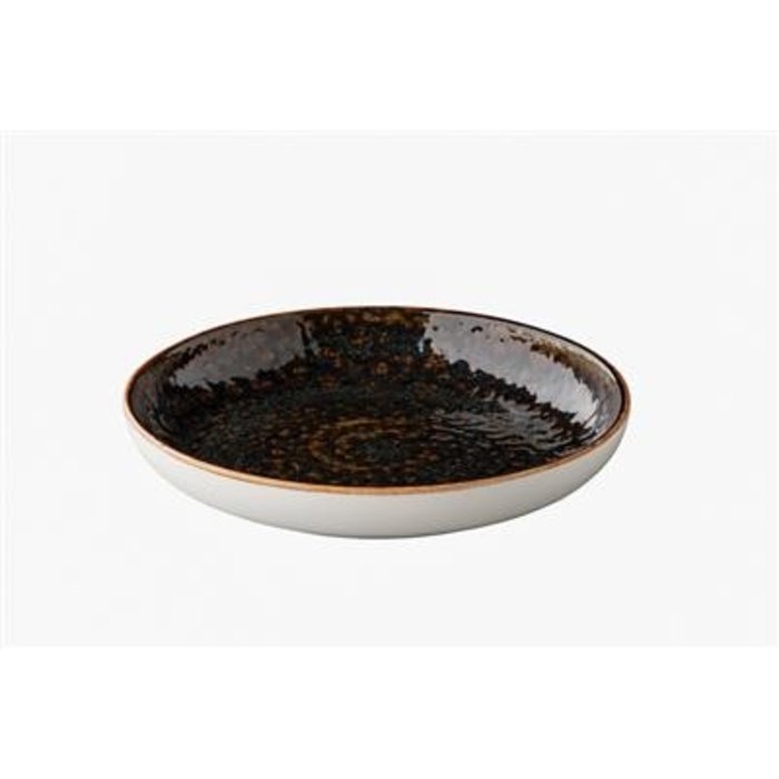Q AUTHENTIC Jersey bord rond diep bruin 23,5 cm – per 6 stuks