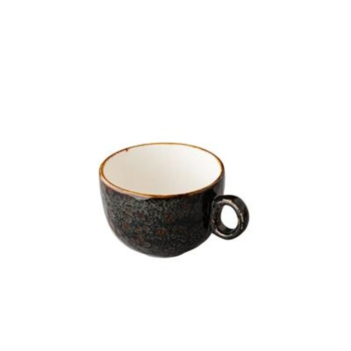 Q AUTHENTIC Jersey koffiekop stapelbaar bruin 160 ml – per 6 stuks