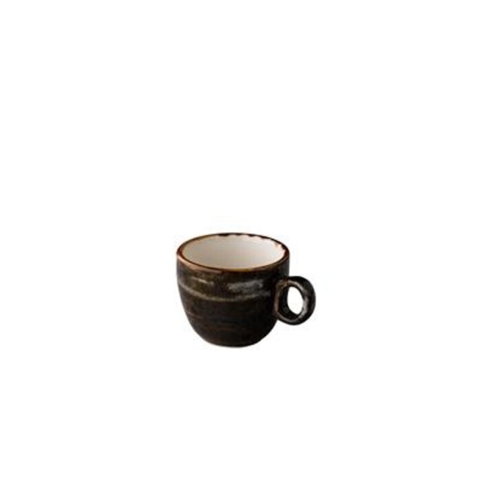 Q AUTHENTIC Jersey espresso kop stapelbaar bruin 80 ml – per 6 stuks