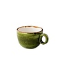 Q AUTHENTIC Jersey latte koffiekop stapelbaar groen 350 ml – per 6 stuks