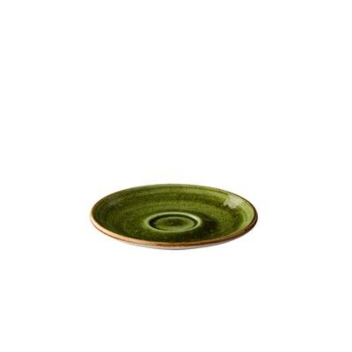 Q AUTHENTIC Jersey espresso schotel groen 13 cm – per 6 stuks