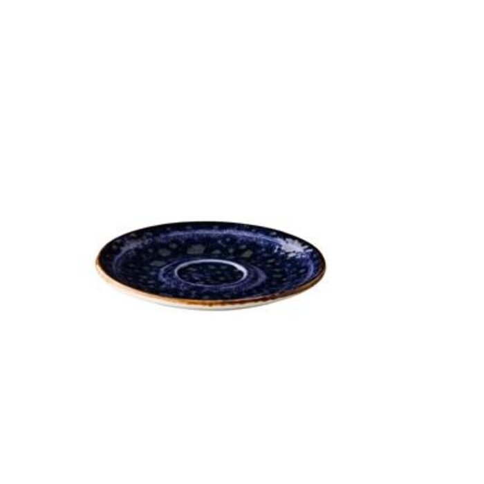 Q AUTHENTIC Jersey espressoschotel blauw 13 cm – per 6 stuks