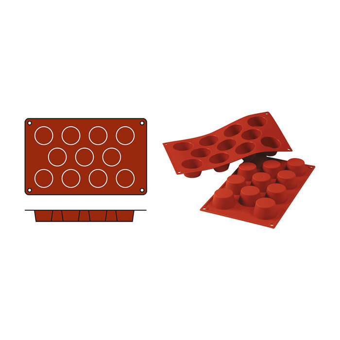 Silikomart Bakvorm Muffins-Small – 0,050 l – siliconenrubber (VMQ)