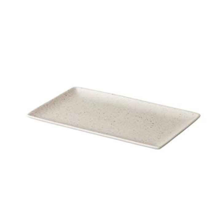 Q Authentic Tinto rechthoekig bord mat wit 19x33,5cm doos à 6