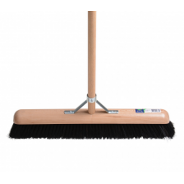 Bezem zacht haar 50cm m/steel hout 1400mm en steelklem