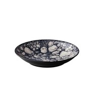 Q Authentic Bubbles diep bord zwart Ø25,5cm H5cm doos à 3