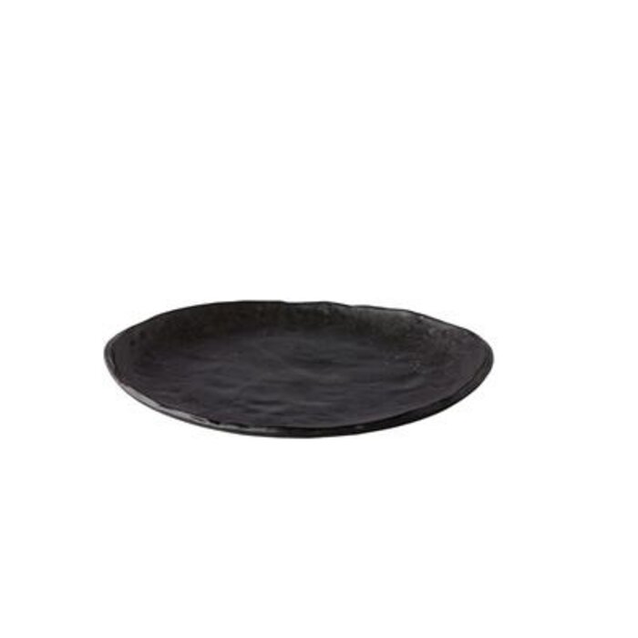 Q Raw Oyster bord zwart Ø21cm doos à 4