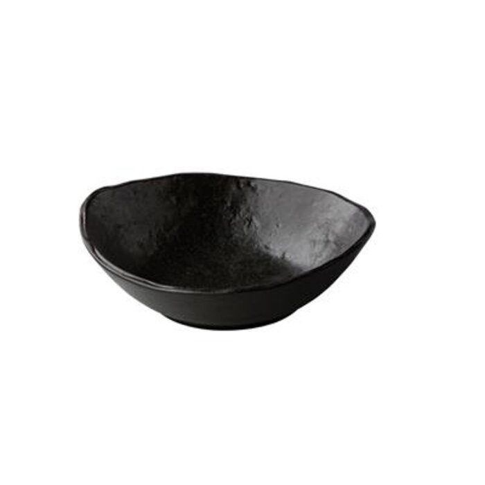 Q Raw Oyster kom zwart Ø18cm H5,5cm doos à 4