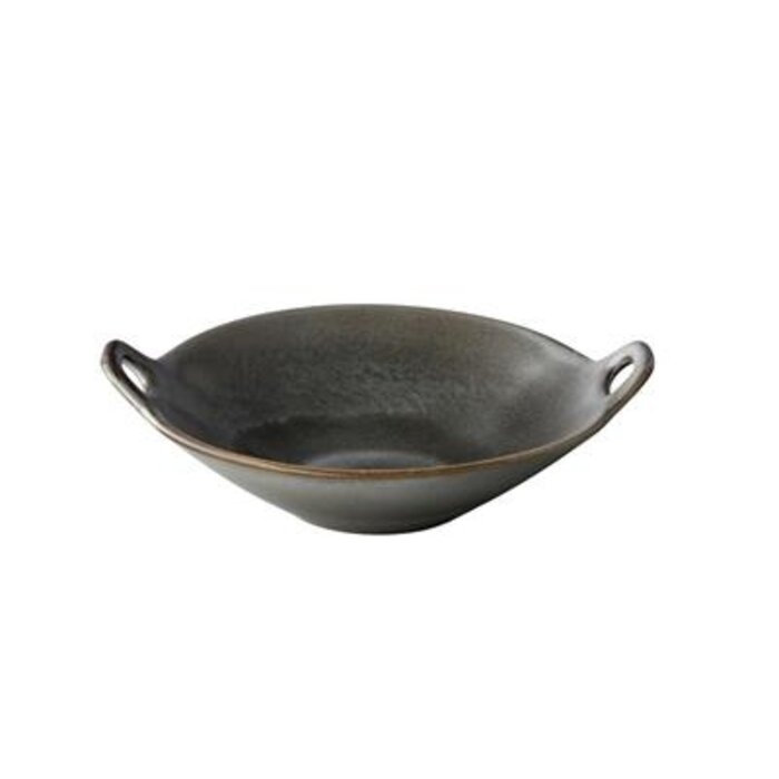 Q Raw Woq wok schaal grijs 23,5x27,5xH6cm doos à 4
