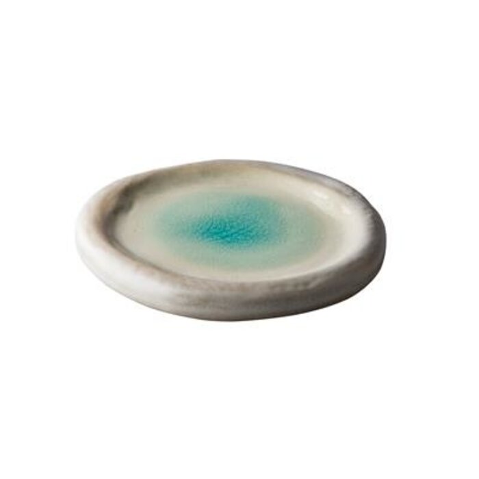 Q Raw Blue Lagoon hoog bord Ø25cm H3cm doos à 12