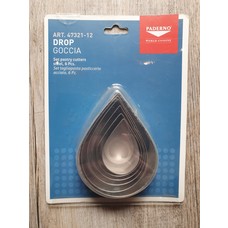 Stekerdoos druppel 6 delig blik Ø12cm 3 cm(h)