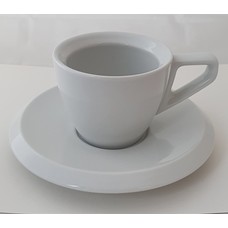 Walkure "Rossi" koffiekop + schotel wit 200/015 doos à 6