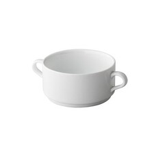 Q Basic stapelbare soepkom 2 oren  Ø11x5,5cm 300ml doos à 6