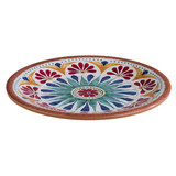 Melamine Arabesque bord plat Ø21,5cm H2cm binnen terracotta look buiten dekor.