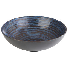 Melamine Loops bowl Ø20,5x6,5(h)cm 0,8ltr Bovenzijde structuur blauw bruin