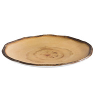 Melamine Timber bord Ø21,5x2,5h)cm dekor hout met donker houtlook onderzijde