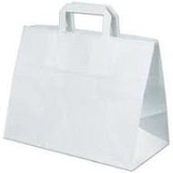 Snacktas wit papier 32x18x26cm 70 grams doos à 250 Snacktas wit papier 32x18x26cm 70 grams doos à 250