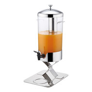 Buffet-drankendispenser rvs m/transparante acrylic container 1x 5ltr 51(H)x28x22cm