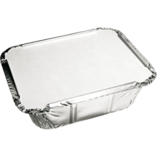 Bak aluminium 400cc inclusief deksel karton doos à 10x25 stuks