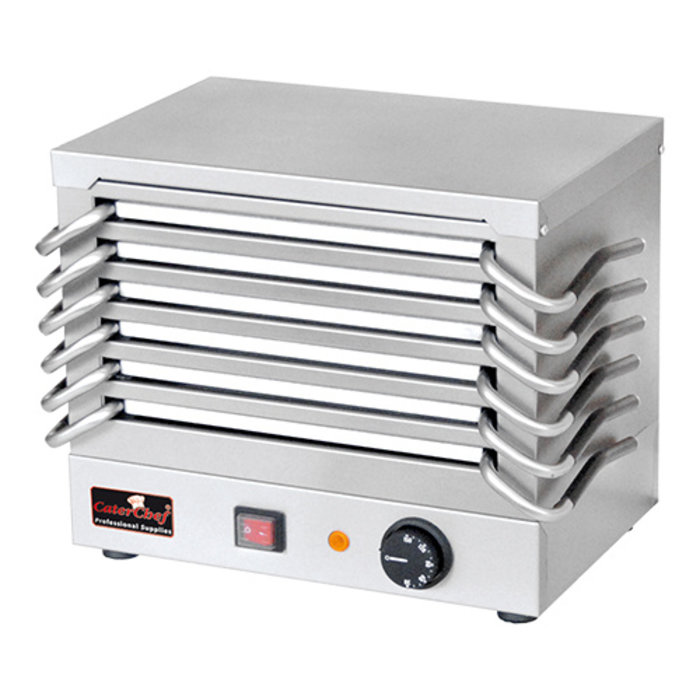 Caterchef platenrechaud 6 platen rvs 230V 800W Afm: 37x24,5x31cm BxDxH