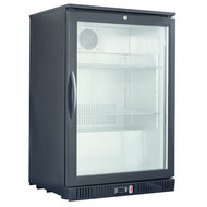 Barkoeler 1 glasdeur zwart 130 liter 210W merk TopCold Barkoeler 1 glasdeur zwart 130 liter 210W merk TopCold