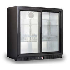 Barkoeler 2 glas schuifdeuren zwart 250 liter 208W merk TopCold